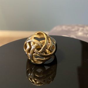 Gold tone statement ring